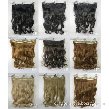 New Fashion Full Head Clip Curly/Wavy Women Synthetic Hair Extension Various Colors